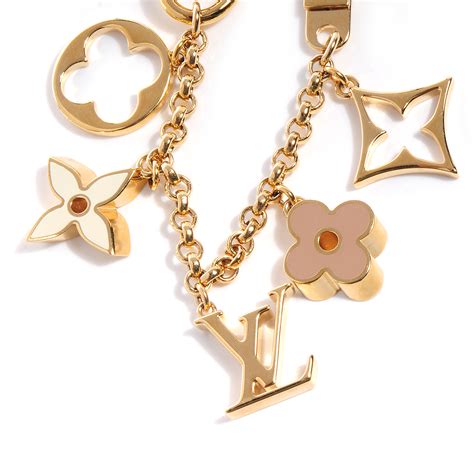 replica of louis vuitton fleur de monogram chain charm